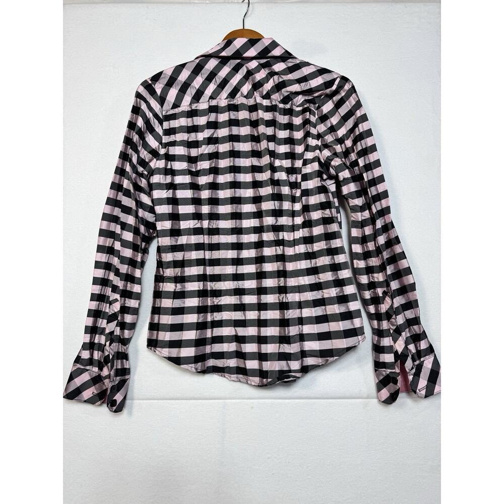 Beluva San Francisco Taffeta Blouse Plaid S Pink Top Preppy Fairy Colorful Y2K